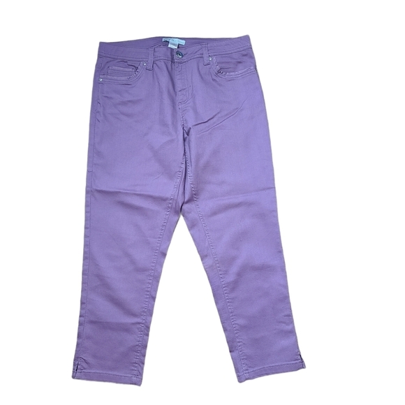 Cleo Petites every body purple  straight leg pants - Picture 1 of 11